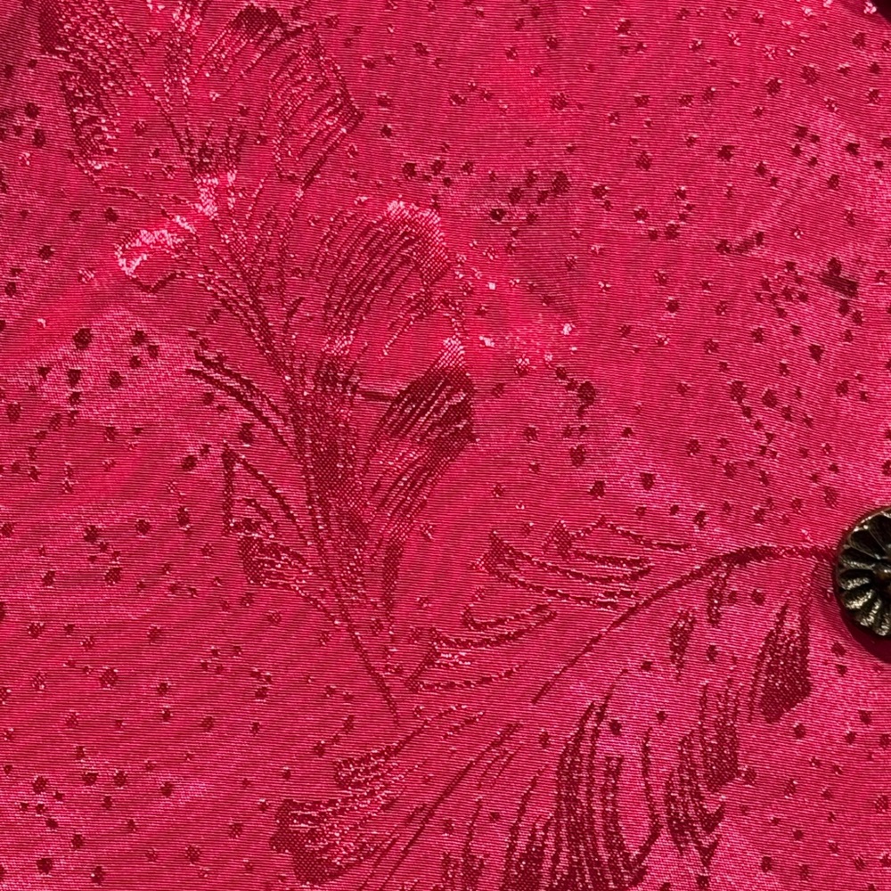 Source Unknown Double-Breasted Satin Blazer in Fu… - image 2